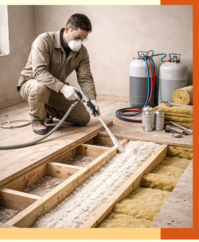 Заполнение полостей межэтажного перекрытия в Малгобеке от 4334 руб. | ТепломастерМлг