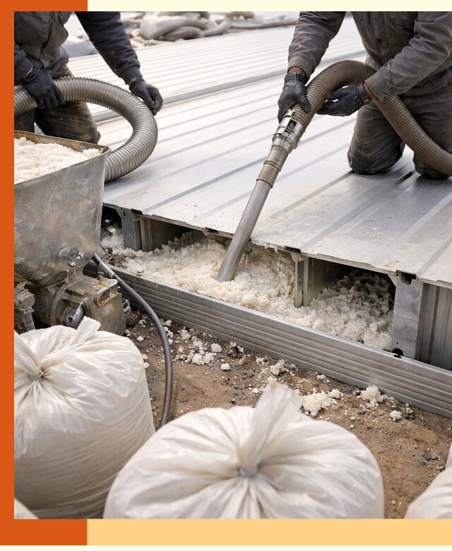 Заполнение пустот кровельных панелей пенными и мокрыми герметиками в Малгобеке