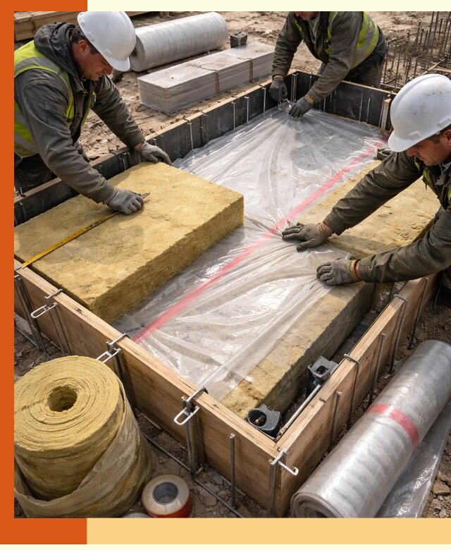 Теплоизоляция опалубки для строительства в Малгобеке