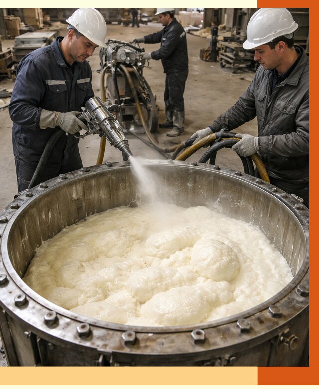 Заливка ППУ в емкости в Малгобеке от 7481 руб. — утепление емкости под ключ | ТепломастерМлг