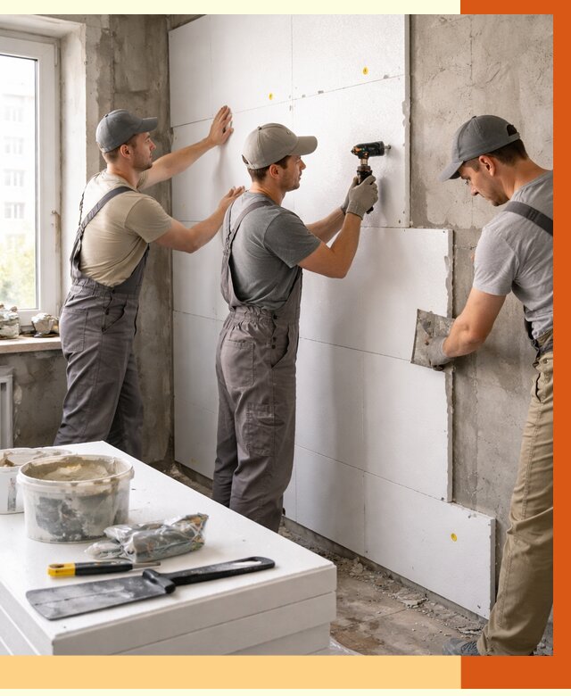 Утепление пенопластом домов и стен в Малгобеке от 1909 руб. — ТепломастерМлг