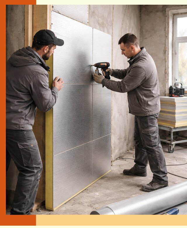 Утепление PIR панелями домов и зданий в Малгобеке