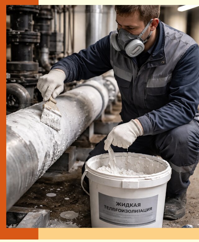 Утепление оборудования жидкой теплоизоляцией в Малгобеке