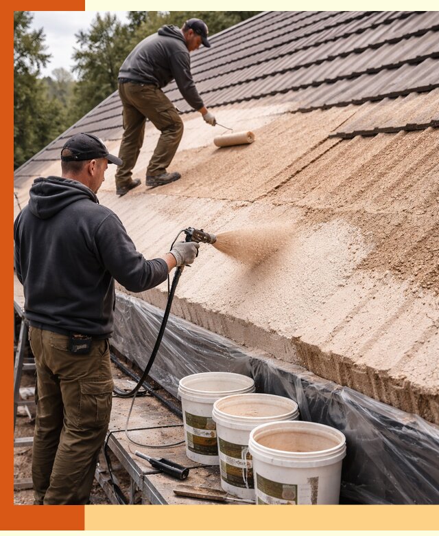 Утепление кровли жидкой пробкой в Малгобеке для домов и зданий