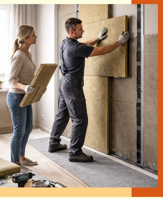 Профессиональная шумоизоляция квартиры в Малгобеке от 7739 руб. за м2 | ТепломастерМлг