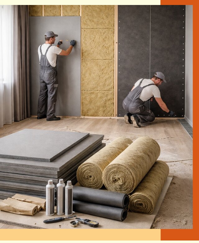 Шумоизоляция дома в Малгобеке от 4643 руб/м2 — комплексная звукоизоляция под ключ | ТепломастерМлг