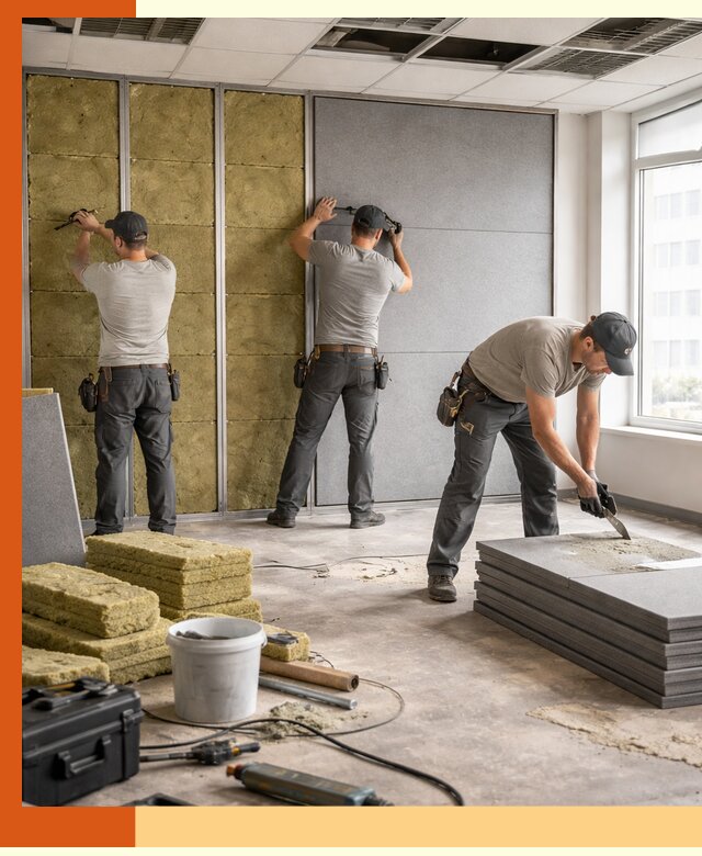 Профессиональная шумоизоляция офисов в Малгобеке для комфорта сотрудников