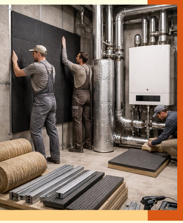 Шумоизоляция котельной в Малгобеке от 6707 руб. под ключ | Профессиональная звукоизоляция — ТепломастерМлг