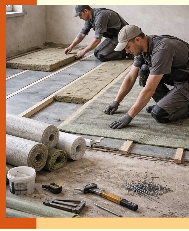 Шумоизоляция пола в Малгобеке — профессиональная звукоизоляция помещений