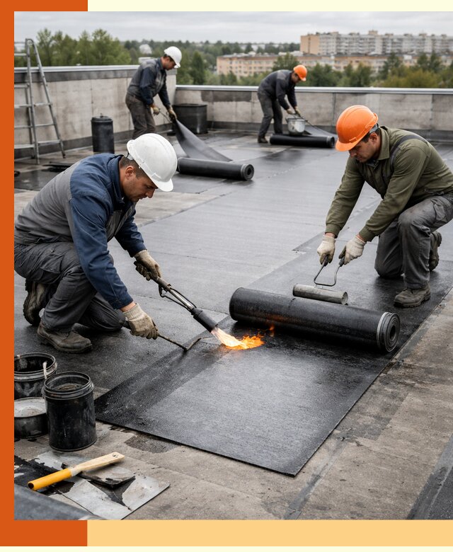 Профессиональная гидроизоляция плоской кровли в Малгобеке