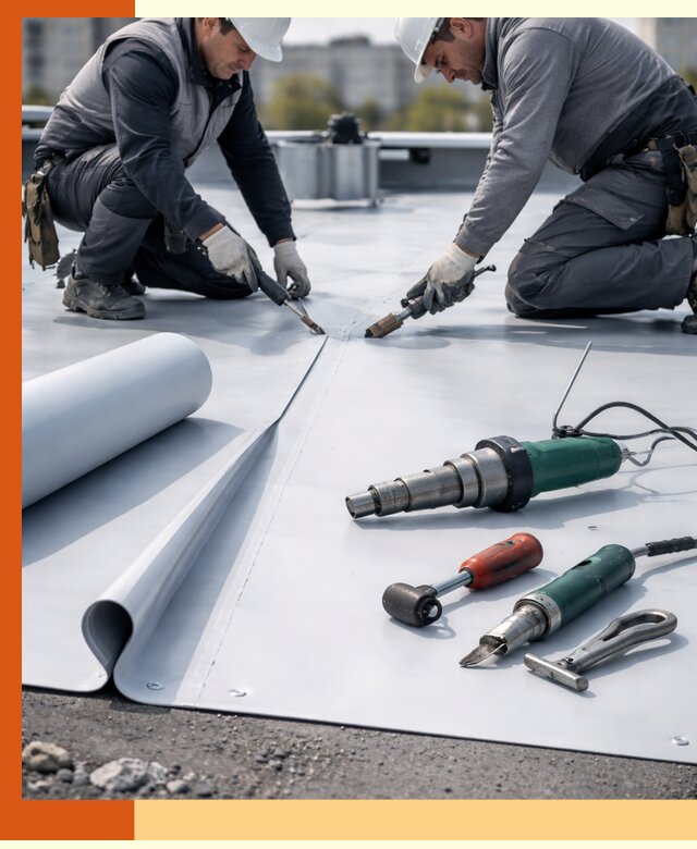 Гидроизоляция мембранной кровли в Малгобеке: монтаж и ремонт быстро