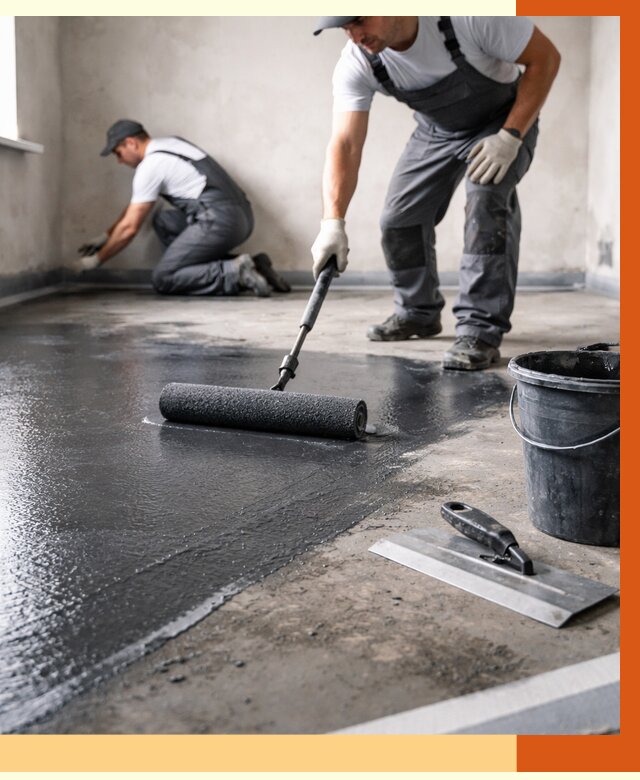 Профессиональная гидроизоляция пола в Малгобеке от 8770 руб. под ключ | ТепломастерМлг