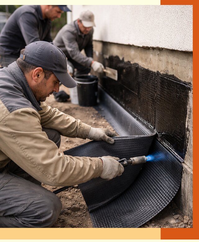 Гидроизоляция цоколя и отмостки в Малгобеке от 8770 руб. — ТепломастерМлг