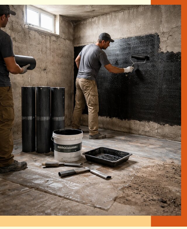 Гидроизоляция подвала в Малгобеке от 3611 руб. под ключ | Профессионально — ТепломастерМлг