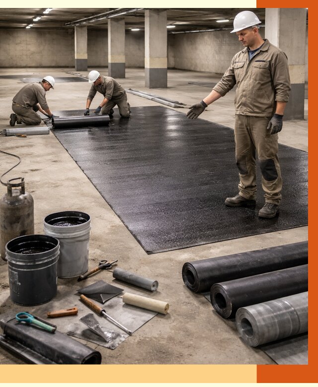 Гидроизоляция паркинга в Малгобеке от 1238 руб/м² — профессиональная защита | ТепломастерМлг