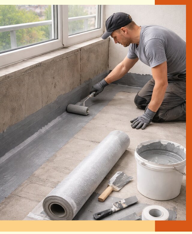 Профессиональная гидроизоляция балкона в Малгобеке от 4334 руб. | ТепломастерМлг