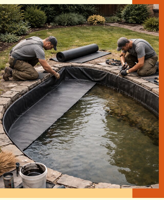 Гидроизоляция пруда в Малгобеке от 15477 руб. под ключ | ТепломастерМлг профессионально