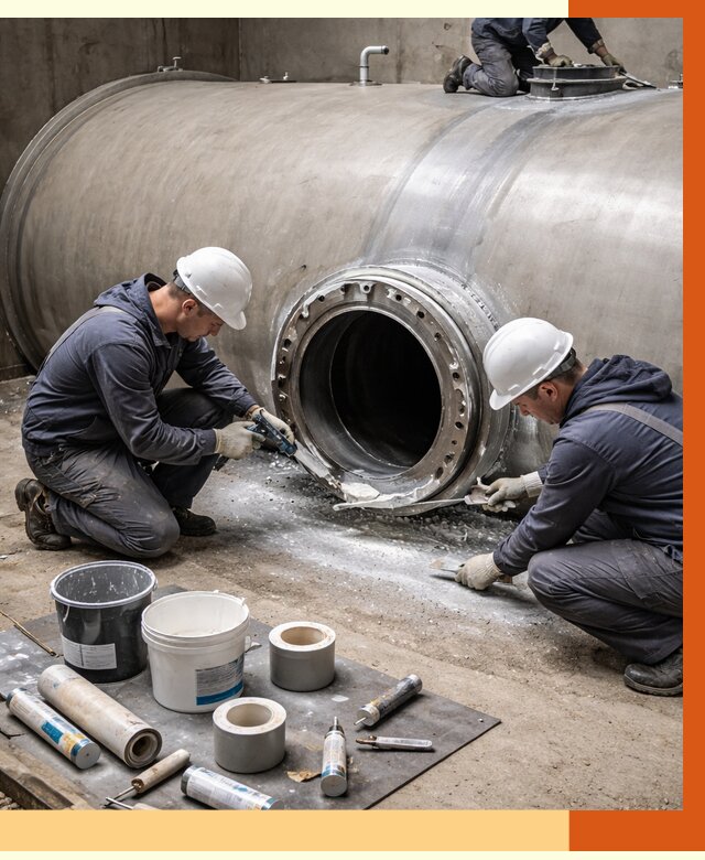 Гидроизоляция резервуара с топливом в Малгобеке от 77385 руб. под ключ | ТепломастерМлг
