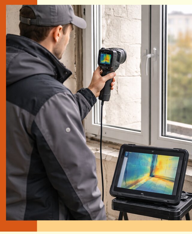 Тепловизионное обследование дома в Малгобеке для выявления утечек тепла