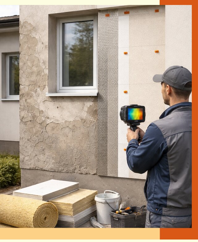 Тепловизионное обследование фасада в Малгобеке от 4643 руб. под ключ | ТепломастерМлг