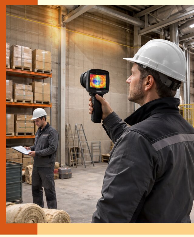 Тепловизионное обследование склада и выявление утечек в Малгобеке