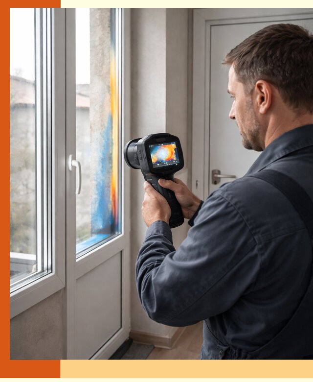 Тепловизионное обследование окон и дверей в Малгобеке