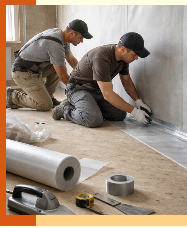 Монтаж пароизоляции для дома и помещений в Малгобеке