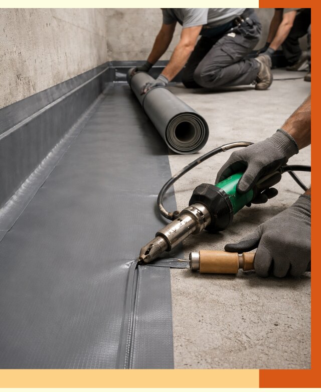 Монтаж гидроизоляционной мембраны в Малгобеке от 1027 руб/м2 | ТепломастерМлг