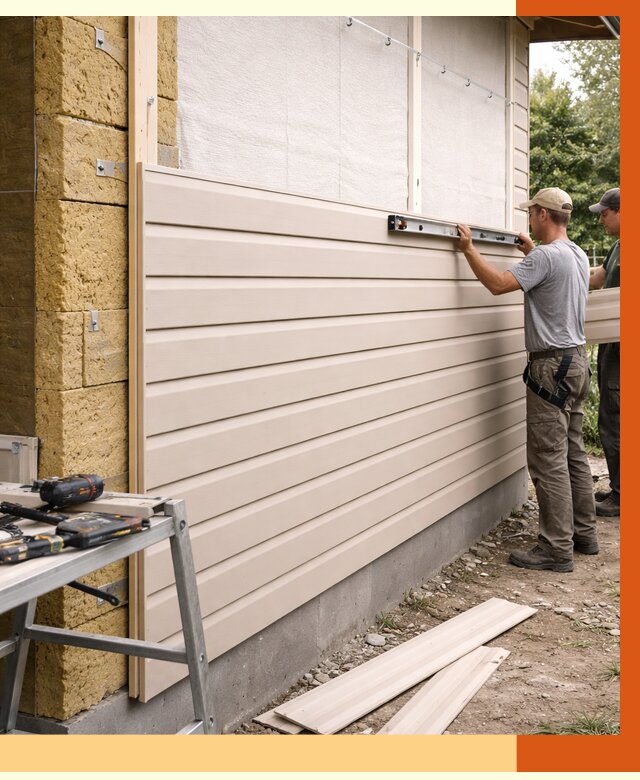 Монтаж сайдинга после утепления в Малгобеке от 1909 руб. — обшивка и облицовка | ТепломастерМлг