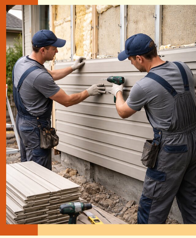 Монтаж сайдинга после утепления в Малгобеке качественно и надежно